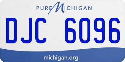 MI license plate DJC6096