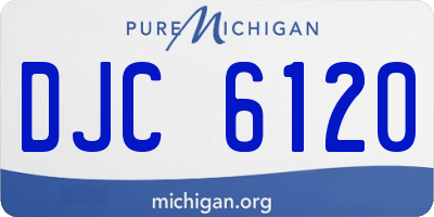 MI license plate DJC6120