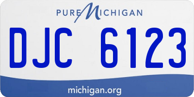 MI license plate DJC6123