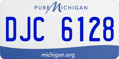 MI license plate DJC6128