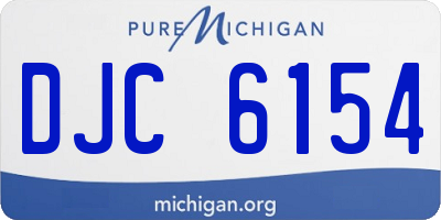 MI license plate DJC6154