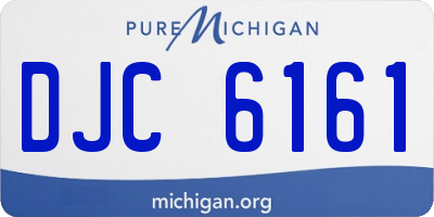 MI license plate DJC6161