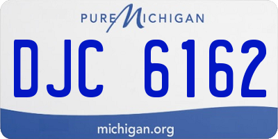 MI license plate DJC6162