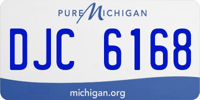 MI license plate DJC6168