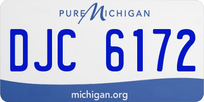 MI license plate DJC6172