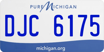 MI license plate DJC6175