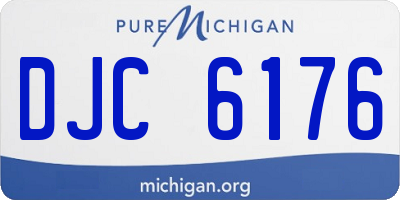 MI license plate DJC6176