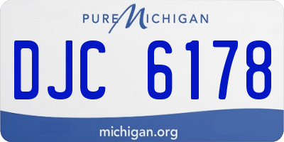 MI license plate DJC6178