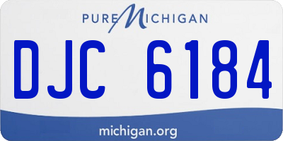 MI license plate DJC6184