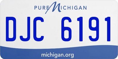 MI license plate DJC6191