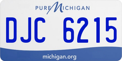 MI license plate DJC6215