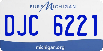 MI license plate DJC6221