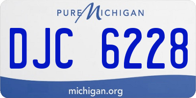 MI license plate DJC6228