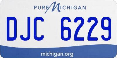MI license plate DJC6229