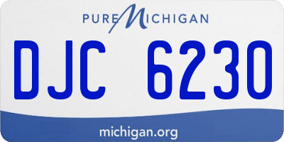 MI license plate DJC6230