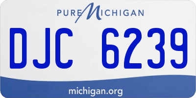 MI license plate DJC6239