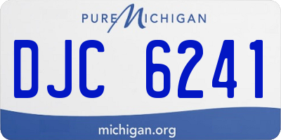 MI license plate DJC6241