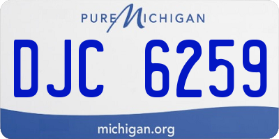 MI license plate DJC6259