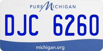 MI license plate DJC6260