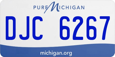 MI license plate DJC6267