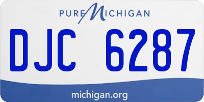 MI license plate DJC6287