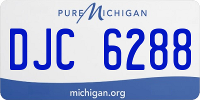 MI license plate DJC6288