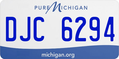 MI license plate DJC6294