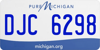 MI license plate DJC6298