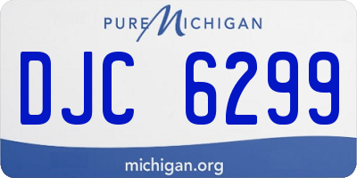 MI license plate DJC6299