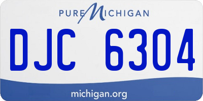 MI license plate DJC6304