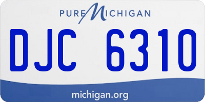 MI license plate DJC6310