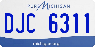 MI license plate DJC6311