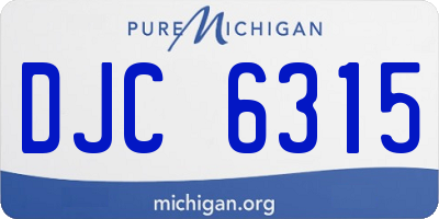 MI license plate DJC6315