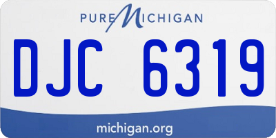 MI license plate DJC6319