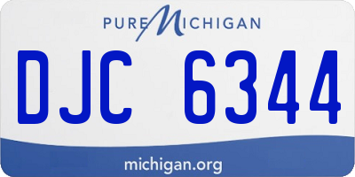 MI license plate DJC6344