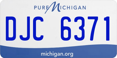 MI license plate DJC6371