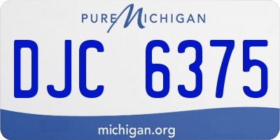 MI license plate DJC6375