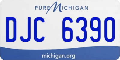 MI license plate DJC6390