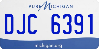 MI license plate DJC6391