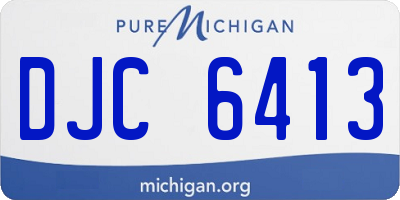 MI license plate DJC6413