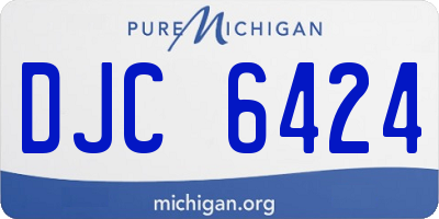 MI license plate DJC6424