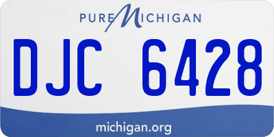 MI license plate DJC6428