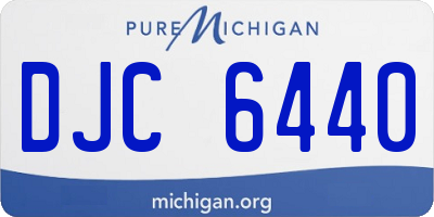 MI license plate DJC6440