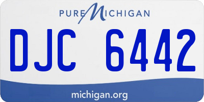 MI license plate DJC6442