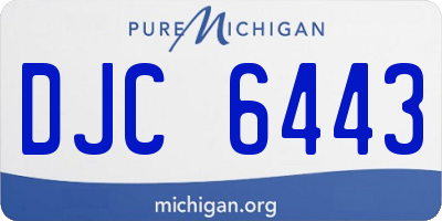 MI license plate DJC6443