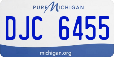 MI license plate DJC6455