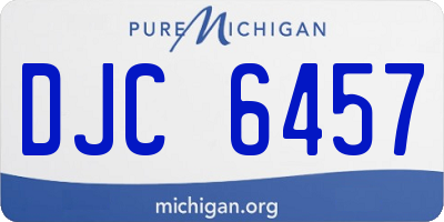 MI license plate DJC6457