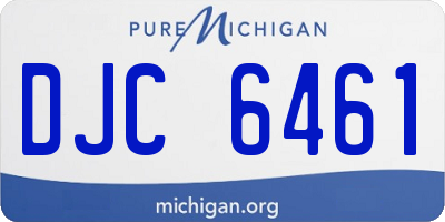 MI license plate DJC6461
