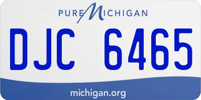 MI license plate DJC6465