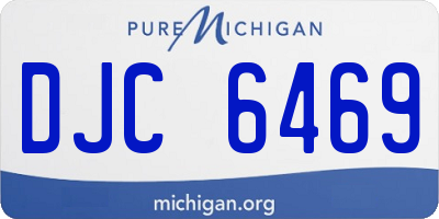 MI license plate DJC6469